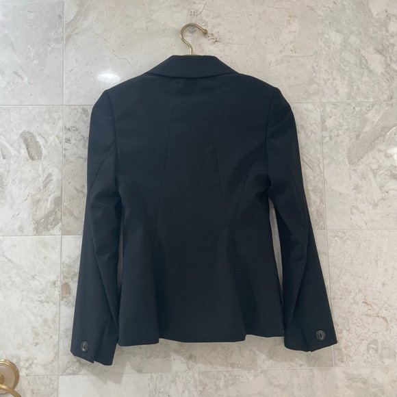 ESCADA {34} Black Jacket Wool 2-Button - Picture 3 of 5